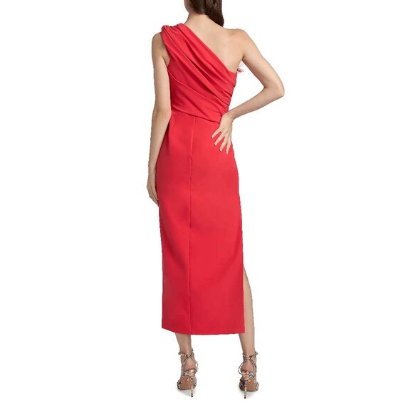 As It May Olivia Crepe One-Shoulder Midi-Dress Size US 16 $545 - Picture 3 of 11